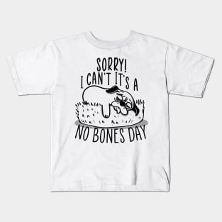 No Bones day Pug Meme Kids T-Shirt